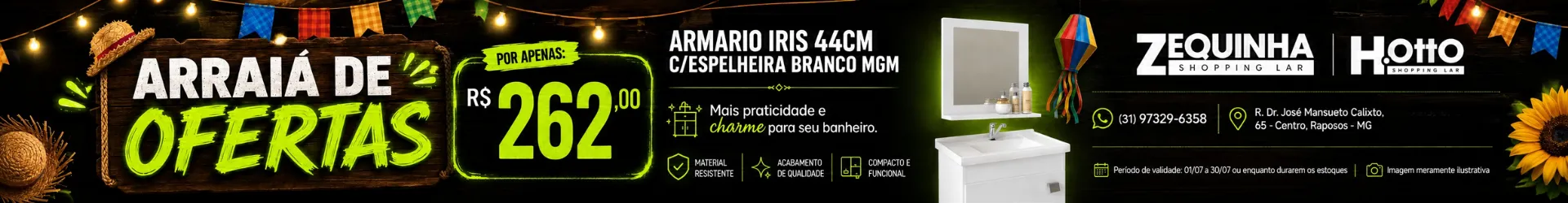 1º banner com ofertas e promoções