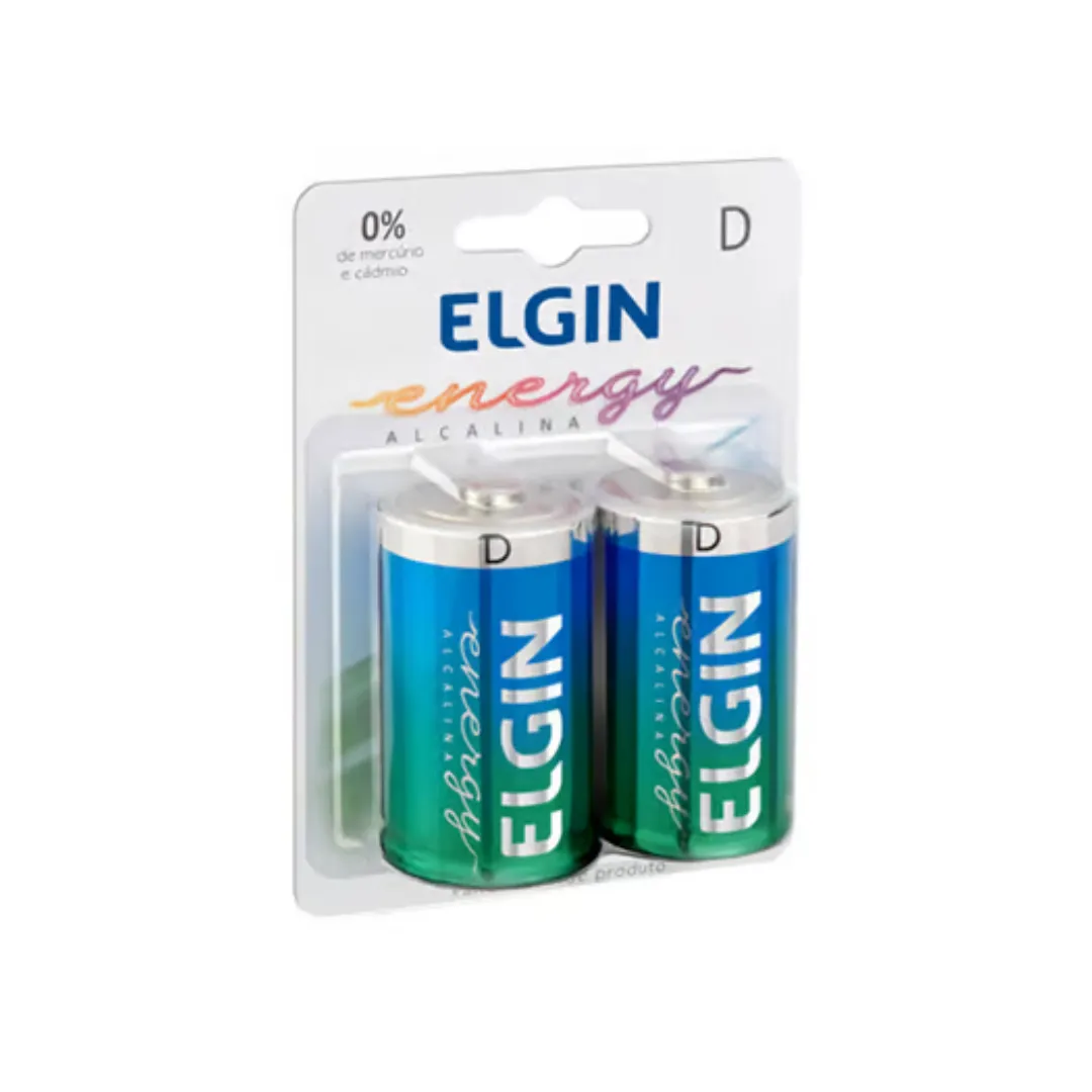 PILHA ALCALINA LR20 BLISTER C2 ELGIN
