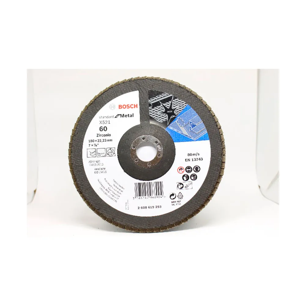 DISCO FLAP STD FOR METALF A 180MM GR60 BOSCH