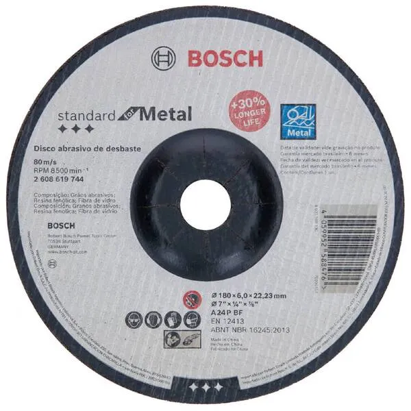 DISCO DESBASTE STD FOR METAL 180X6,0MM BOSCH