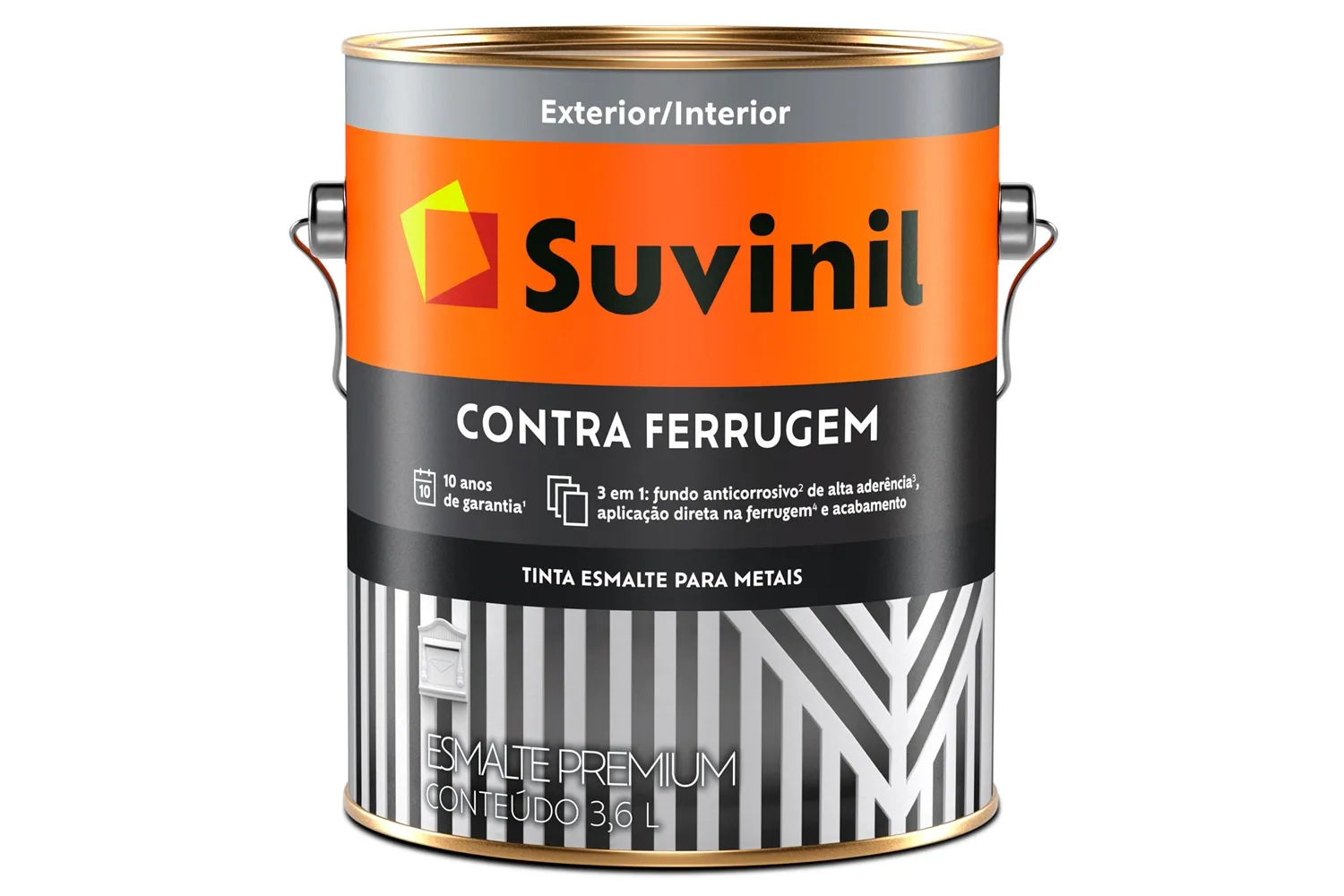 ESMALTE PREMIUM CONT FER BRIL AZ DEL REY 3,6L SUVINIL