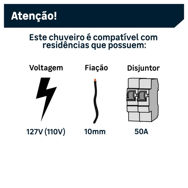 Foto 5 de DPPO.EM.551PT DUCHA ELETR POLO MAX BLACK 5500W 127V DECA
