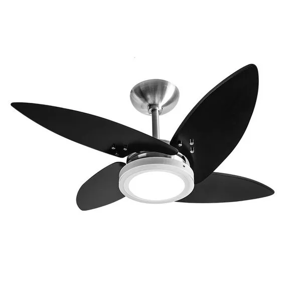 VENTILADOR AZZAM LED 127V 4P ALUM ESCOVADO PR TRON