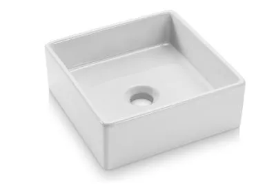 CUBA DE APOIO QUADRADA 30 CM BRANCO ICASA