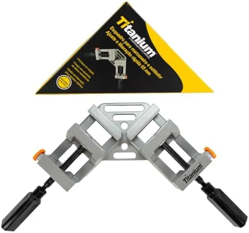 Foto 5 de ESQUADRO P/ SOLDADOR E MARCENEIRO AJUSTE LIBERACAO 65MM TITANIUM