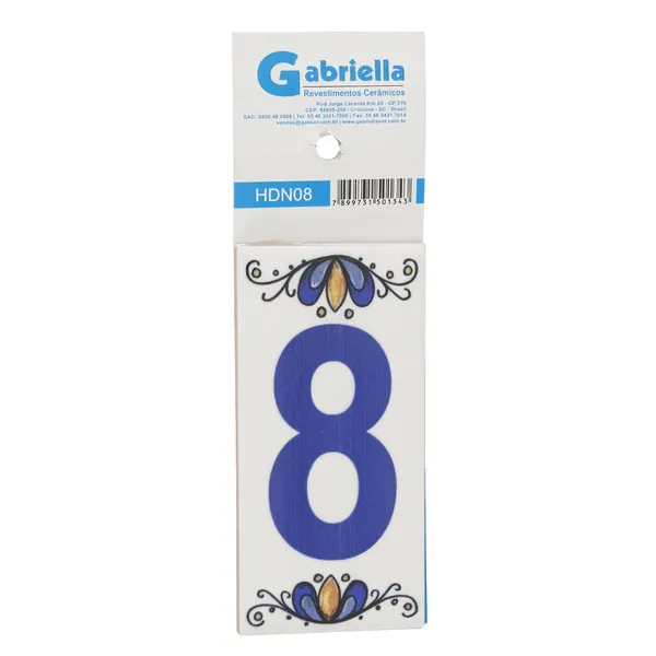 NÚMERO 8 HDN08 - 7,5X15 GABRIELLA
