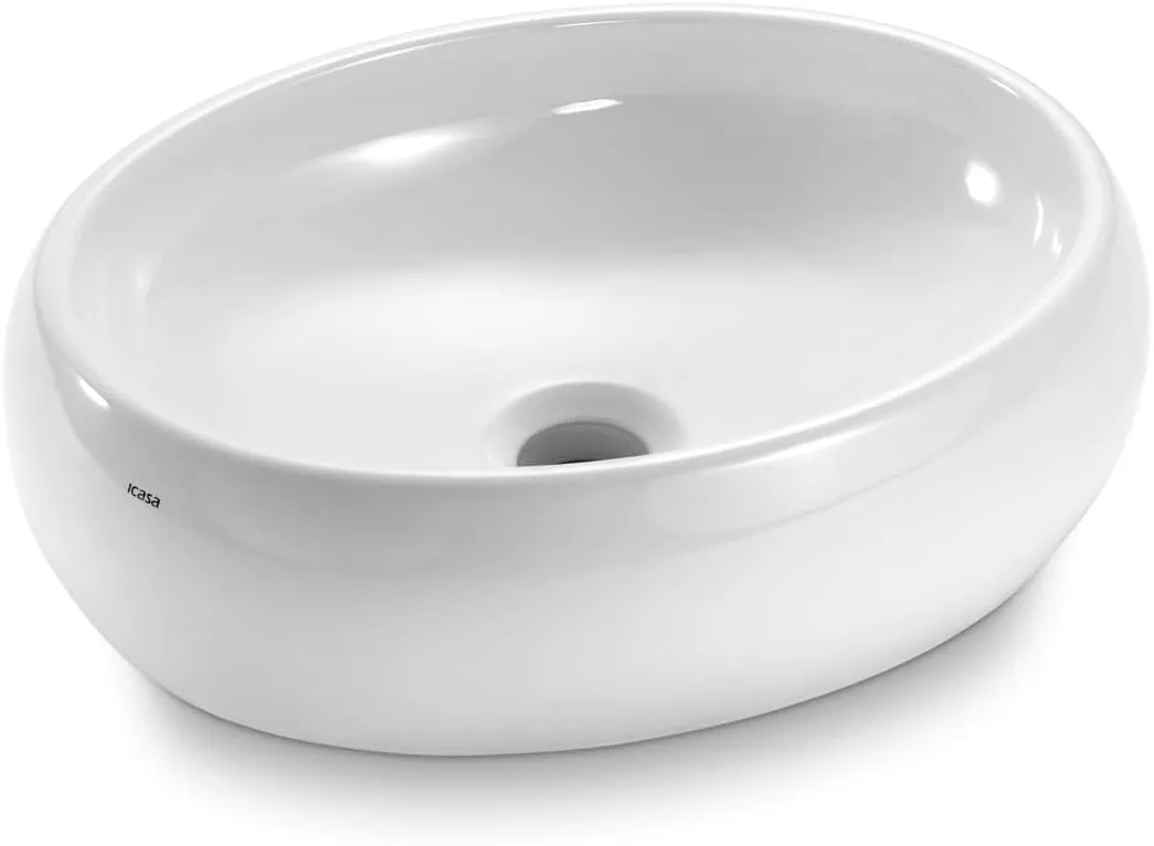 CUBA DE APOIO OVAL 40 X 30 (BRANCA) ICASA