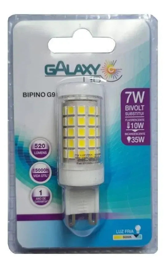 Foto 3 de LAMP LED G9 7W 6500K BIVOLT GALAXY