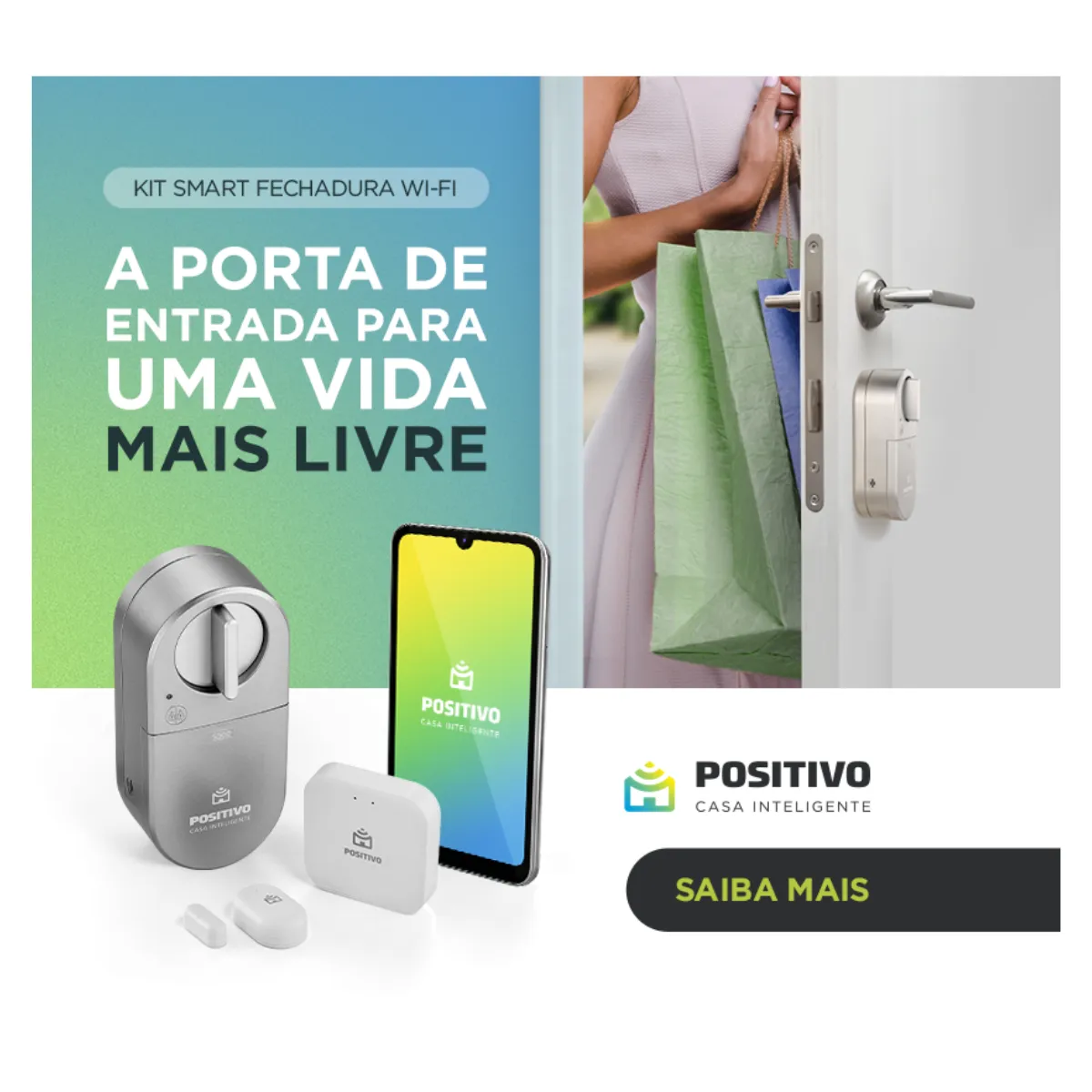 Foto 3 de KIT SMART FECHADURA WI-FI POSITIVO