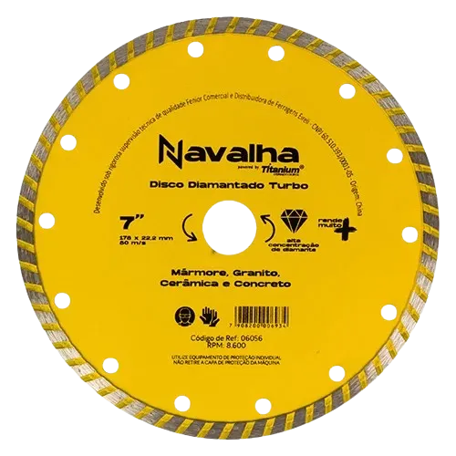 DISCO DIAMANTADO NAVALHA TURBO 7 X TITANIUM