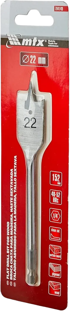 BROCA CHATA MAIRA 22MM PR. 6 POL. - 150MM SEXTAVADA-MTX