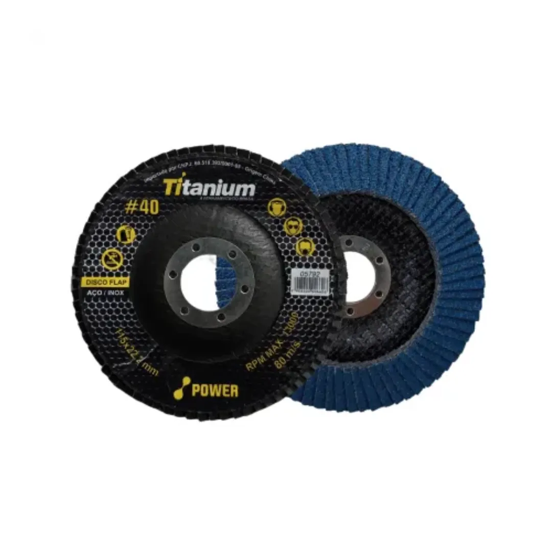 DISCO FLAP POWER ECOINOX CURVO 7 GR. 040 TITNIUM