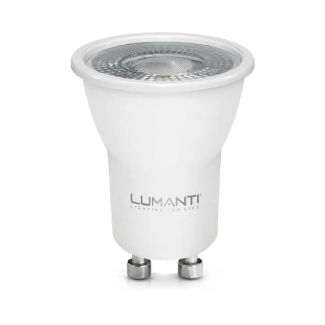 LAMPADA MINI DICRÓICA LED GU10 3,5W 3000K 36° MR11 AUTOVOLT LUMANTI