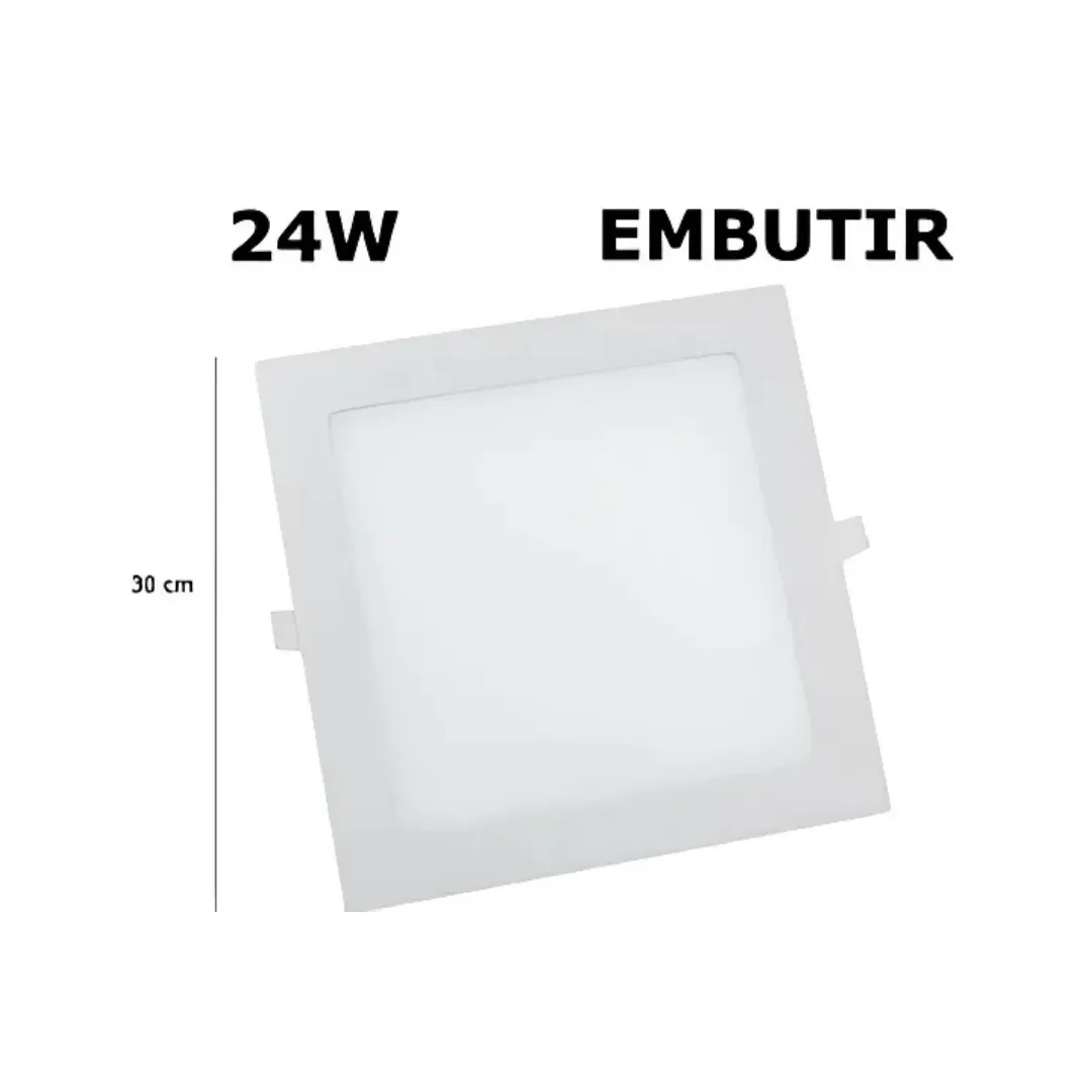 Foto 2 de 60031 - PLAFON EMBUTIR QUADRADO 24W 3000K - 1320LM BIVOLT EMBULED