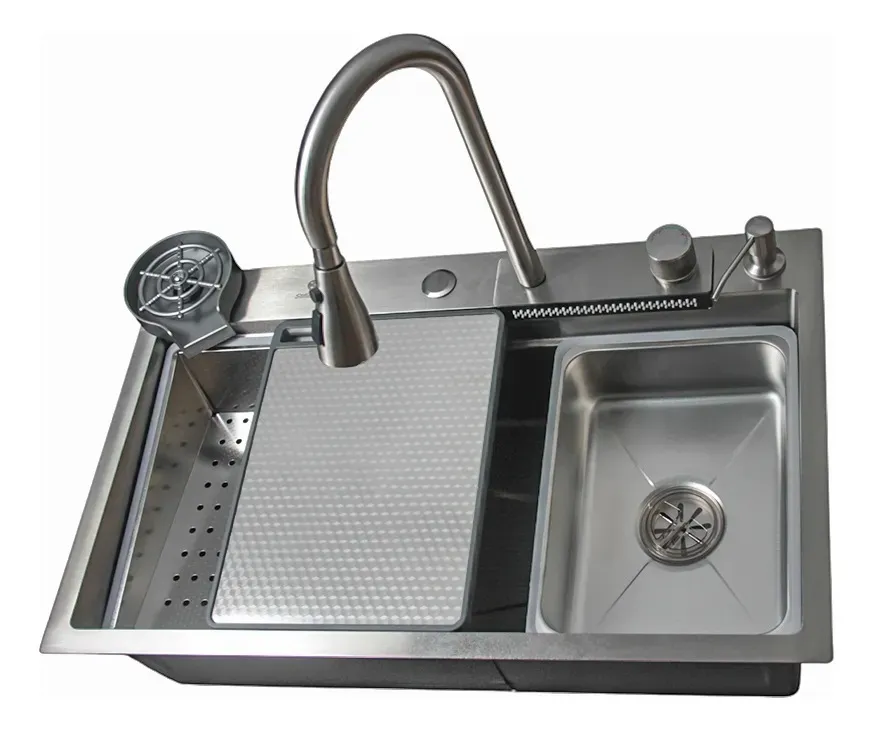 Foto 2 de Cuba gourmet cozinha premium aço inox 304 75x45 com acessórios