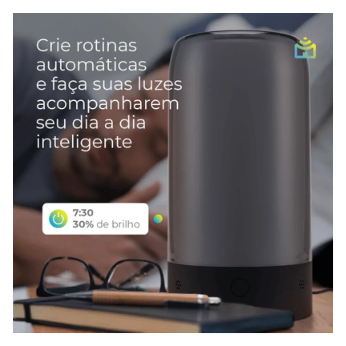 Foto 3 de SMART LUMINARIA DE MESA WI-FI PRETA POSITIVO